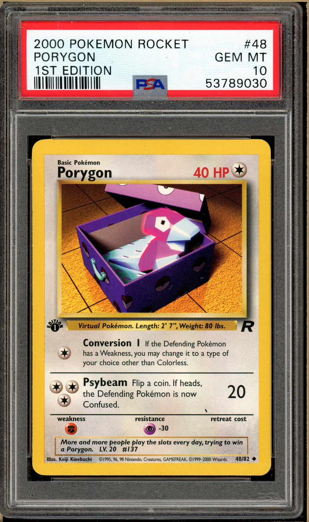 Pokémon - Porygon - Team Rocket 1st Edition #48 PSA 10